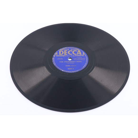 Jimmie Davis The Prisoner's Song/I Told You So 1941 10" 78 rpm Record Decca 5966 - Picture 3 of 6